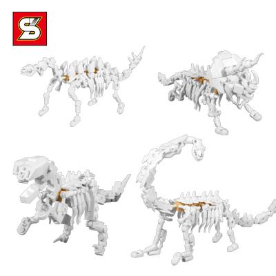 China Building Toy SY 1601 8Pcs/Box Educational DIY Assembling Bricks Jurassic Park Dinosaurier World Plastic Kit Dinosaur Building Block Toy Set for sale