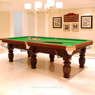 China Brown Wooden Snooker Table 9ft Snooker Pool Table American Luxury Home Sports Leisure Pool Table for sale