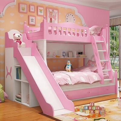 China Cheap Eco-friendly Factory Price Kids Bunk Bed With Ladders For Bedroom Furniture for sale