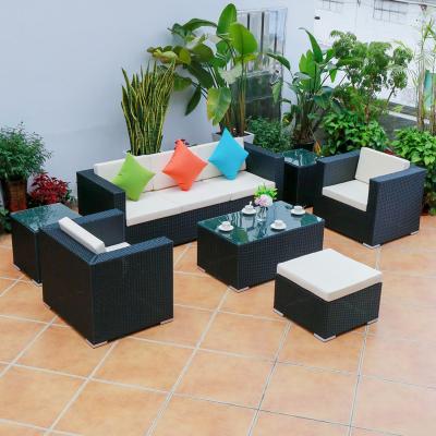 China Eco-freindly good quality furniture outdoor sofa set balcony waterproof outdoor garden sofa rattan sofa for sale