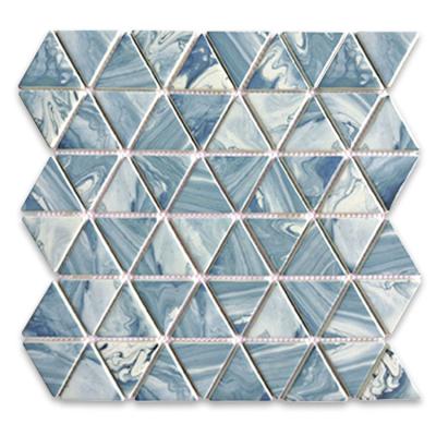 China Parquet Design Competitive Price New Glazed Bathroom Wall Slab Recycle Glass Mosaic for sale