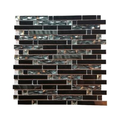 China High Quality Crystal Glass Mosaic Tile Blend Flooring Mosaic for sale