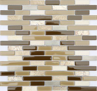 China High Quality Crystal Glass Mosaic Tile Blend Flooring Mosaic for sale