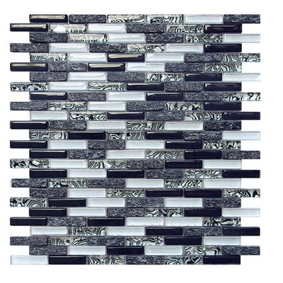 China High Quality Crystal Glass Mosaic Tile Blend Parquet Interior Wall Decoration Mosaic for sale