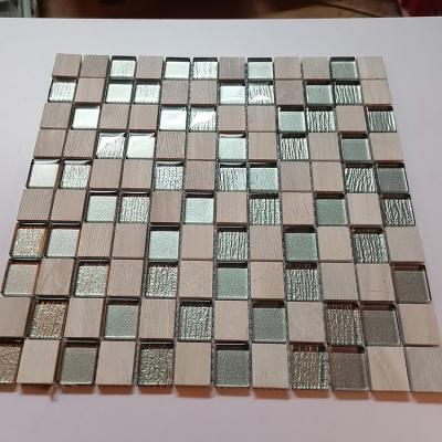 China Parquet Decorative Mirror Mix Mosaic Slabs Bathroom Glass Floor For Wall Mosaic Cheap Design for sale