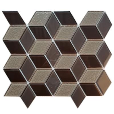 China Parquet New Product In China Brown 3D Bathroom Pool Wall Decoration Mosaic Slabs for sale