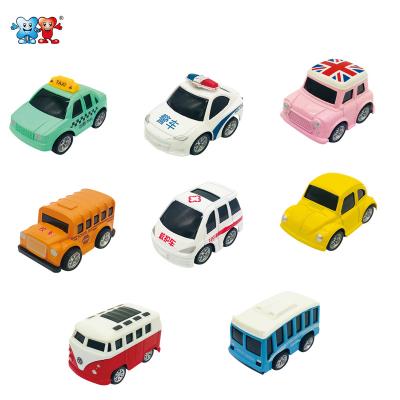 China Diecast Toy Pull Out Cartoon Style Model Car Fire Police Ambulance City Style Die Cast Car Model for sale