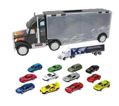 China Toy Storage Transport Truck Diecast 1/28 Alloy Metal Die Cast Car Model For Kids Gifts for sale