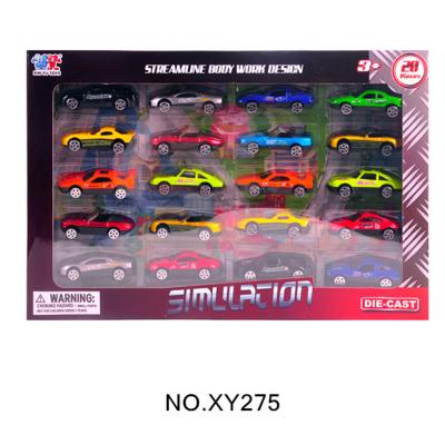 China Diecast Toy 20-Pack Mini Emulation Car 1/72 Die Cast Car Model Alloy Car Toys Gifts for sale