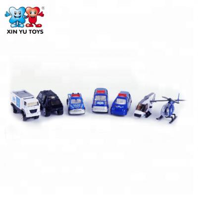 China 1/87 Eco-friendly Police Mini Set 50PCS Metal Car Model Toy For Game for sale