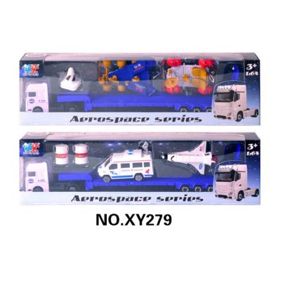 China Slide Sell Well New Type European Space Flight Trailer Die Cast Car Model Toys for sale