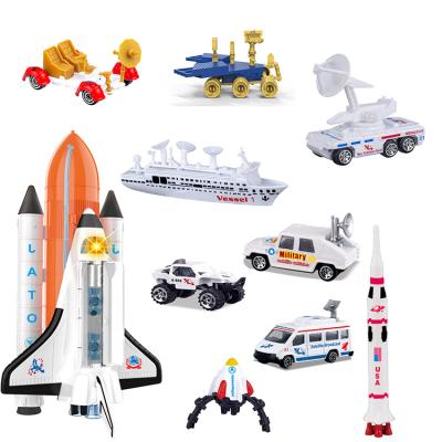 China Slide New Small 1:250 Pull Back Space Flight Suits Modeling Cars Kit With Sound Light for sale