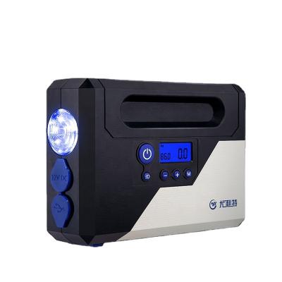 China Emergency Light YD-303 Car Digital Air Compressor With LED Light Handle Car Tire Inflator DC 12V Car Pump for sale