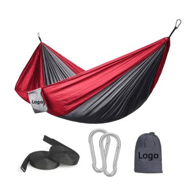 China New Custom Nylon Camping Hammock Child's Colourful Portable Hammock with Tree Straps for sale