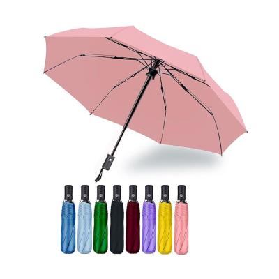 China Pink Outdoor Folding Umbrella High Quality China Windproof Automatic Umbrellas for Men Women Teenage for sale