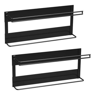 China Black Metal Moveable Fridge Magnetic Spice Racks for sale