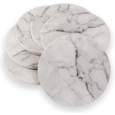 China UV printing absorb water diatomite drink coaster quick drying diatomaceous earth cup mat stone coaster for sale