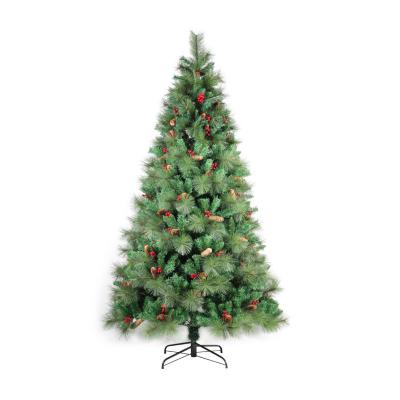 China Big Plastic Christmas Tree with Christmas Ball Metal Stand for sale