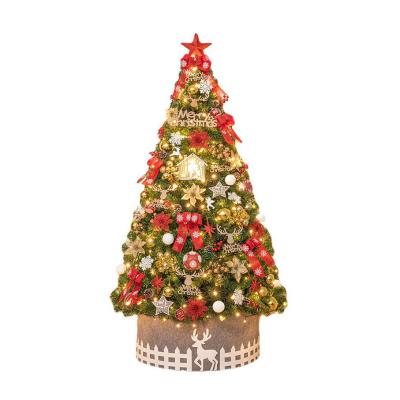 China 45 60 90 120cm High End Mini Artificial Christmas Tree Set for Home Desktop Decoration for sale