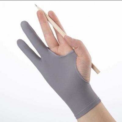 China Drawing Glove for Digital Drawing Tablet Smudge Guard Two-Finger Reduces Friction Good for Right and Left Hand for sale