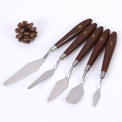 China 6Pcs/set Plastic Mixing Art Oil Painting Palette Knife Spatula Decoration Tool Set Palette Knife for sale