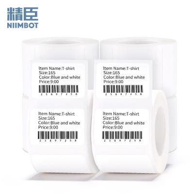 China Multiple Sizes of Waterprrof NiiMbot Mask White Thermal Labels For Product Packaging for sale