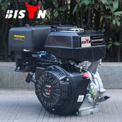 China Small OHV Gasoline Engine BISON Chinese Gasoline Engine 13hp Boats Auto Gasoline Mower Engine OEM for sale