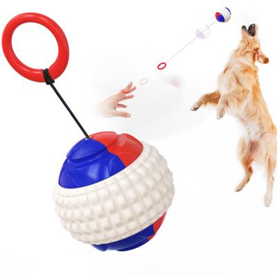 China Low MOQ TPR Sustainable Newcomer Outdoor Interactive Training Chew Dog Toys Rubber Ball for sale