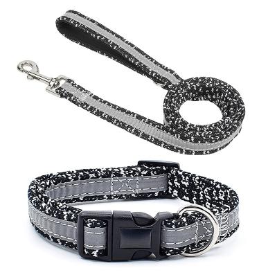 China New Design Low MOQ Custom Pet Suppiles Going Out At Night Thoughtful Adjustable Dog Collar Set for sale