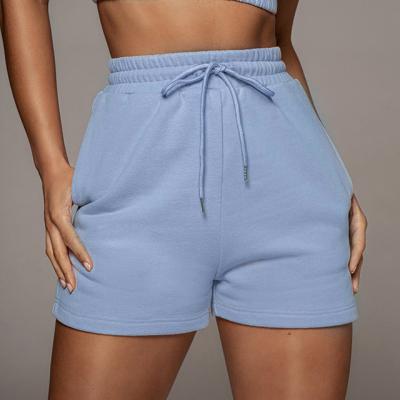 China High Waist Sheer Drawstring Casual Wear Color Active Wear Pants Women Summer Active Shorts - Pint for sale