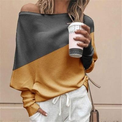 China Fashion Women's Fashion Shoulder Hoodie Street Wear Design Plain Loose Hoodies Anti-Shrink Stripe Sweater Shirt for sale