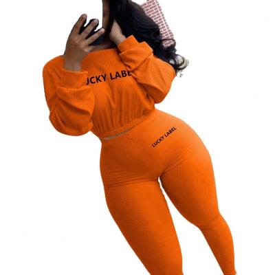 China Women's Bodycon Breathable Yoga Top Pant Suit Knit Sports Wear Running Set for sale