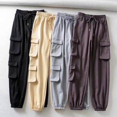 China Good quality sports ladies jogger pants women's breathable pants plus size three-dimensional pocket with best price for sale