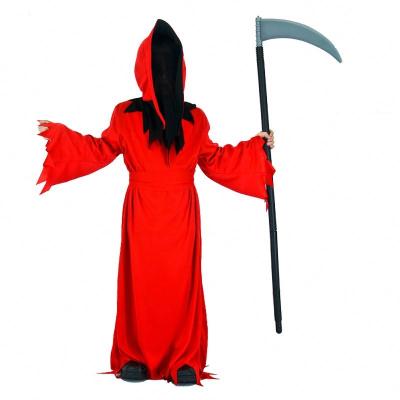 China Scary Halloween Scary Party Kids Red Devil Robe Carnival Role Play Role Play Performance Clothing Costume For Child for sale