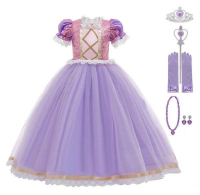 China Girls Dress New Arrival Girls Dress Sofia Princess Costume Girl Party Cosplay Dresses Kids Halloween Costumes for sale