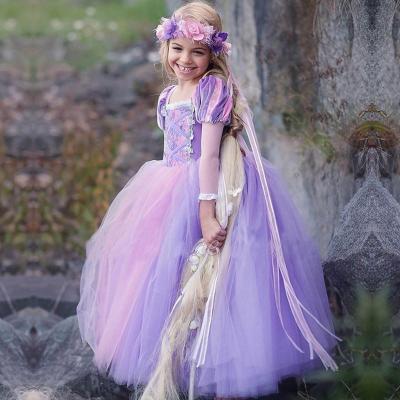 China Q187 Polyester Style Girls Costume European Princess Halloween Party Wear Rapunzel Dress Up Costumes For Girls for sale