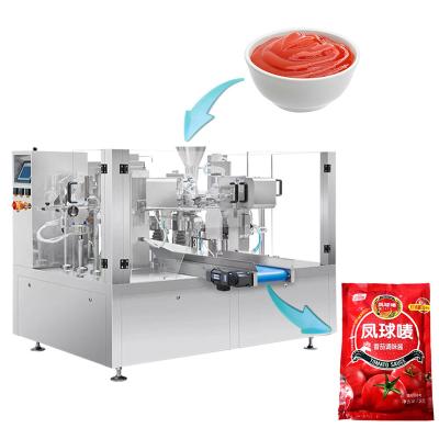 China Food Automatic Sachet Food Pouch Packing Machine Tomato Sauce Liquid Doypack Filling And Sealing Machines for sale