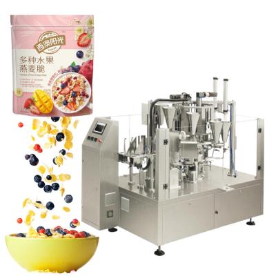 China Food High Accuracy Automatic Cashew Filling And Sealing Machine Nuts Food Premade Bag Packing Machines for sale