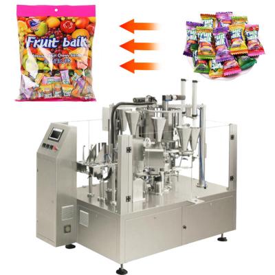 China Food Fully Automatic Food Pouch Packing Machine Multifunctional Rotary Premade Bag Packaging Machines for sale