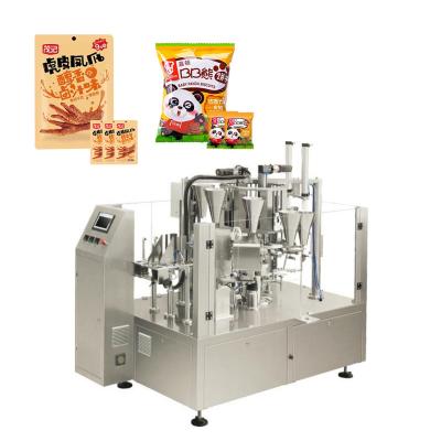 China Food High Efficiency Rotary Premade Pouch Packing Machine Automatic Bag In Bag Packaging Bagging Machine for sale