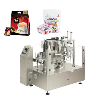 China Food High Speed Automatic Food Premade Pouch Bagging Machines Small Bag Into Large Bag Packing Machine for sale