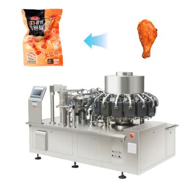 China Food Multi-function Premade Bag Filling and Sealing Machine Automatic Chicken Vacuum packing Machines for sale