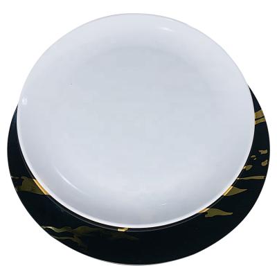 China Disposable Wedding and Party Tableware Plastic Plates 10.25 Inch Premium Quality Heavy Plastic Dishes for sale