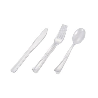 China Disposable Disposable Plastic Clear Cutlery Set for sale