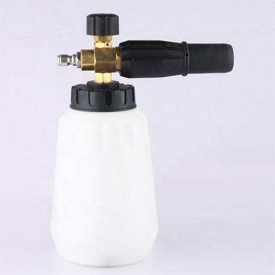 China Quick Release Gun Car Washer Pressure Foam Cannon Plastic Bottle Snow Foam Lance With Connector for sale