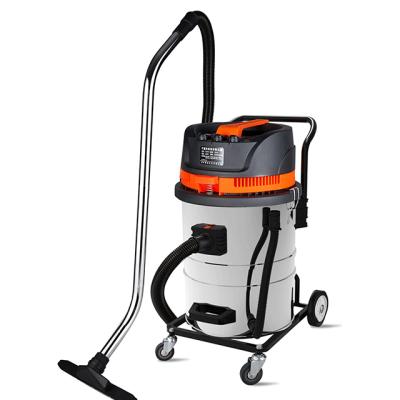 China Hotel 70L 2.4KW Stainless Steel Tank 3 Motor Commercial Car Electric Wet Dry Vacuum Cleaner Price for sale