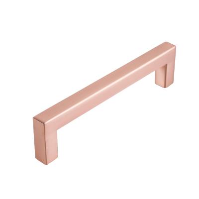 China Hot Sale Rose Gold Square Handle For Kitchen Bathroom Cabinet Furniture New Contemporary/Modern/Minimalist Design for sale