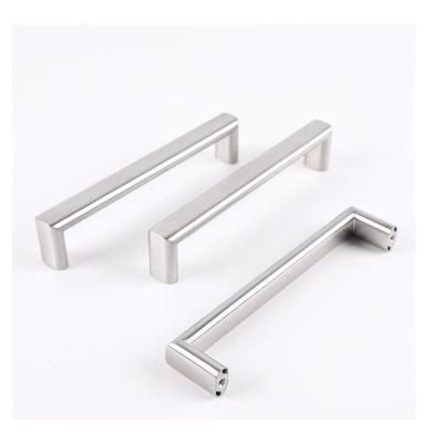 China Contemporary/Modern/Minimalist Classic Contemporary/Modern/Minimalist Cabinet Pull Square Cabinet Kitchen Bedroom Furniture Flow Mount Pull Handle Stainless Steel Furniture Handle & Knob for sale