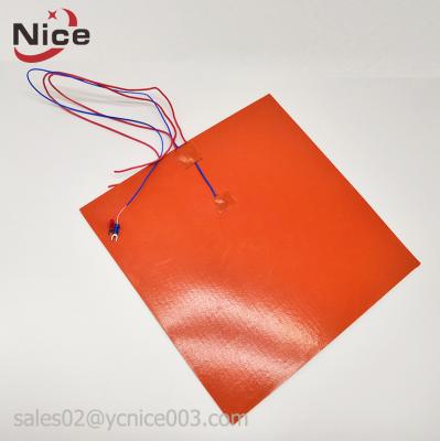 China Industrial Electric Heater Heating Pad 220v 300*300mm Silicone Rubber 3D Printer for sale