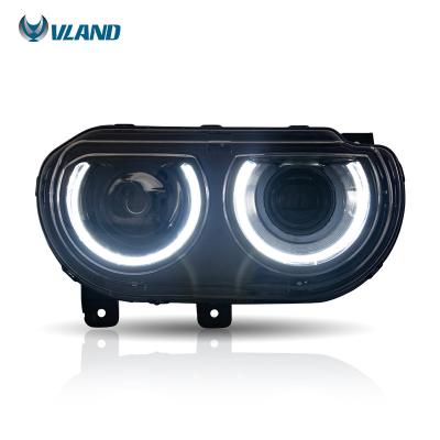 China Car Accessory Lamp Rear PP+ABS VLAND Factory LED Headlight Sequential Headlight For Challenger 2008-2014 Head Light for sale